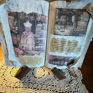 Vintage Sewing Book Decor